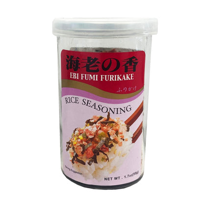 Front graphic image of Ajishima Rice Seasoning - Ebi Fumi Furikake 1.7oz