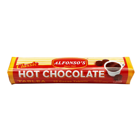 Front graphic image of Alfonso's Hot Chocolate Tablets - Tablea 7.05oz