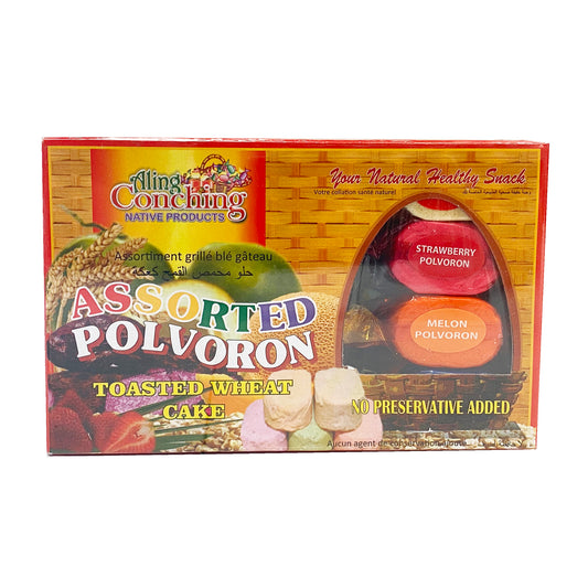 Front graphic image of Aling Conching Toasted Wheat Cake - Polvoron Assorted 17.6oz
