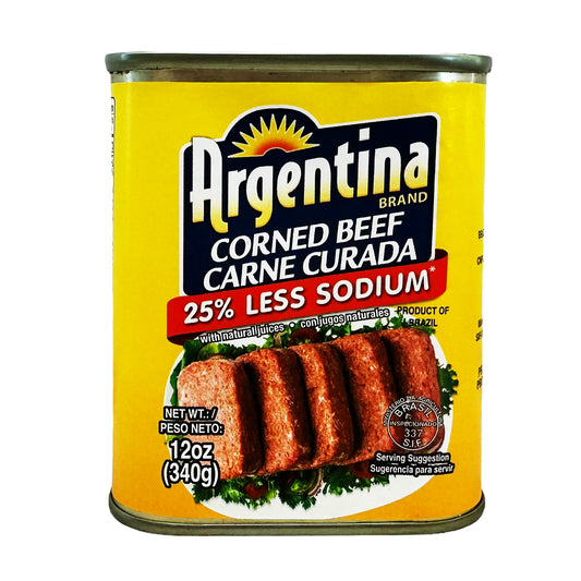 Front graphic image of Argentina Corned Beef - 25% Less Sodium 12oz (340g)