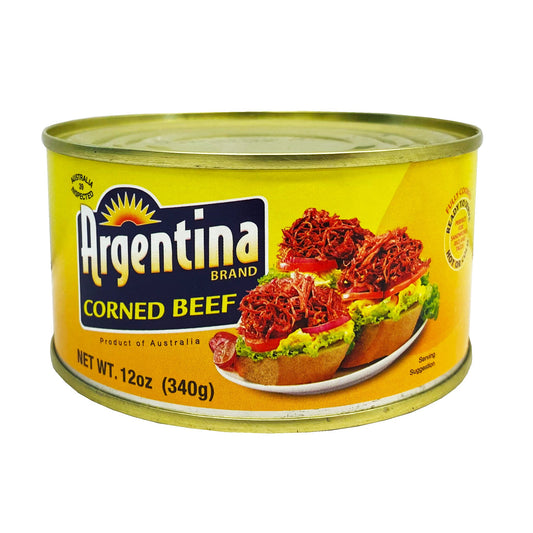 Front graphic image of Argentina Corned Beef 12oz