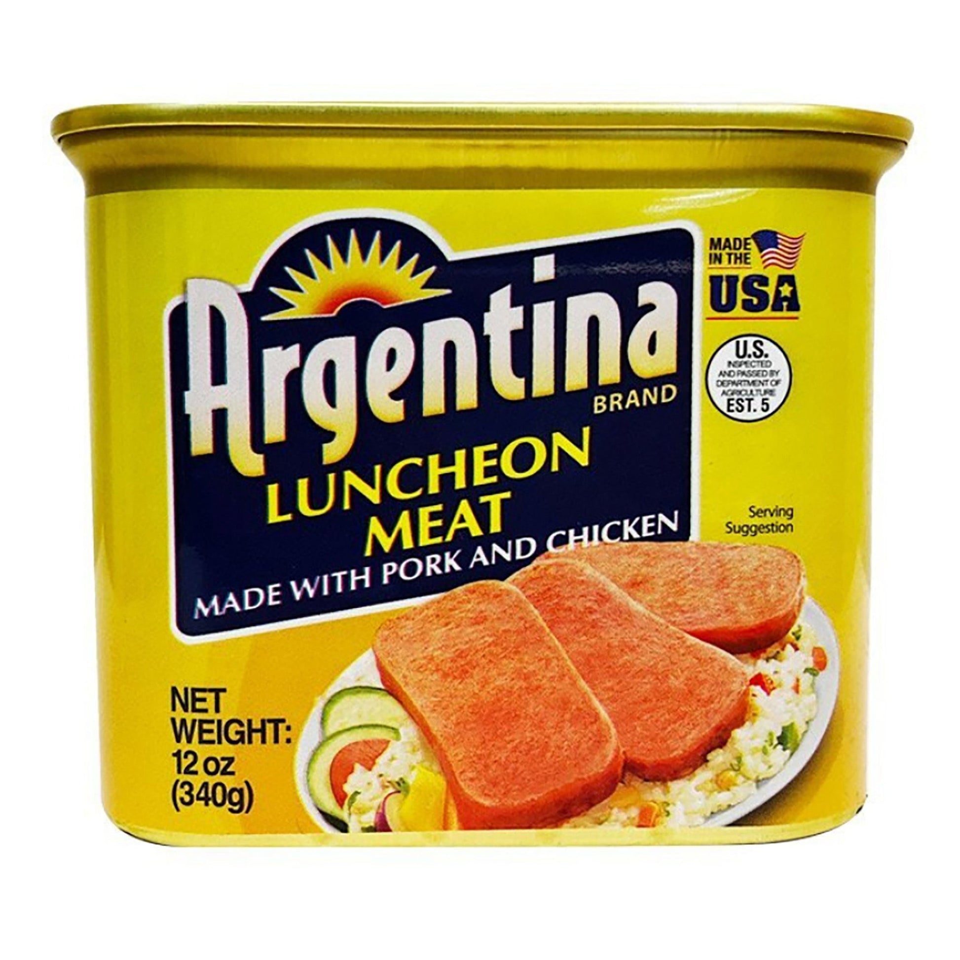 Front graphic image of Argentina Luncheon Meat - Pork & Chicken 12oz