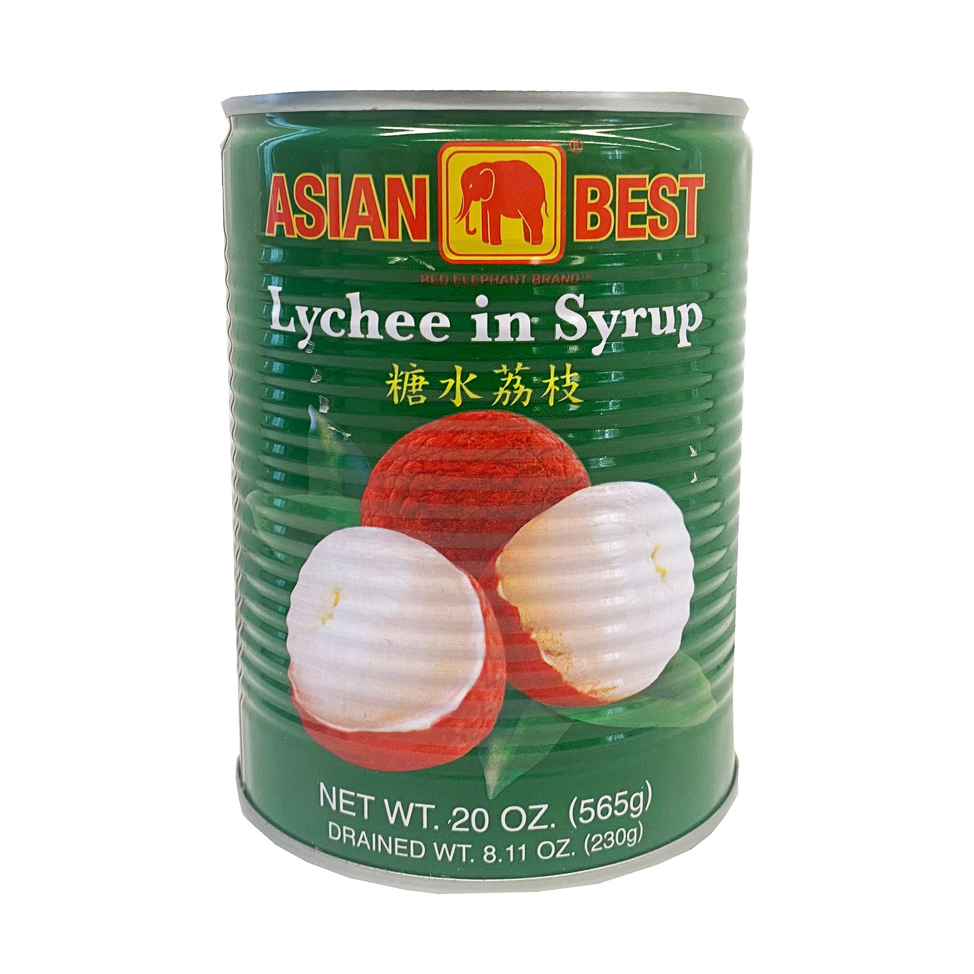 Front graphic image of Asian Best Lychee in Syrup 20oz