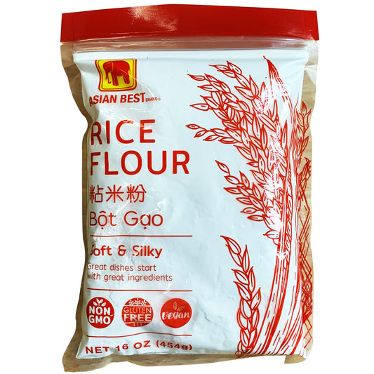 Front graphic image of Asian Best Rice Flour 16oz