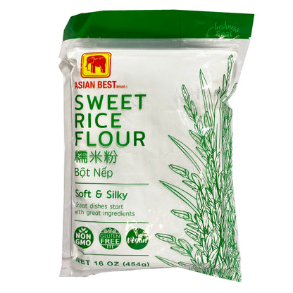 Front graphic image of Asian Best Sweet Rice Flour 16oz