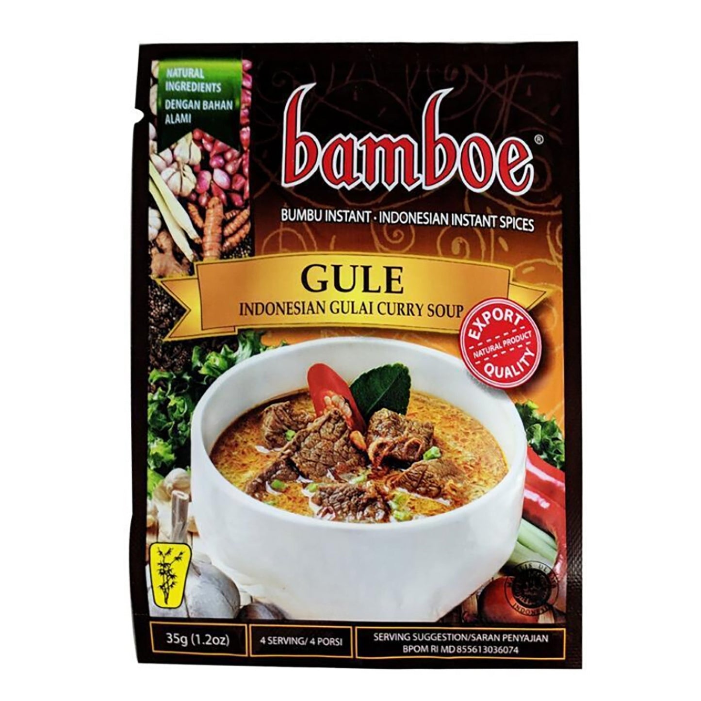 Front graphic image of Bamboe Indonesian Mix - Gule Curry 1.2oz