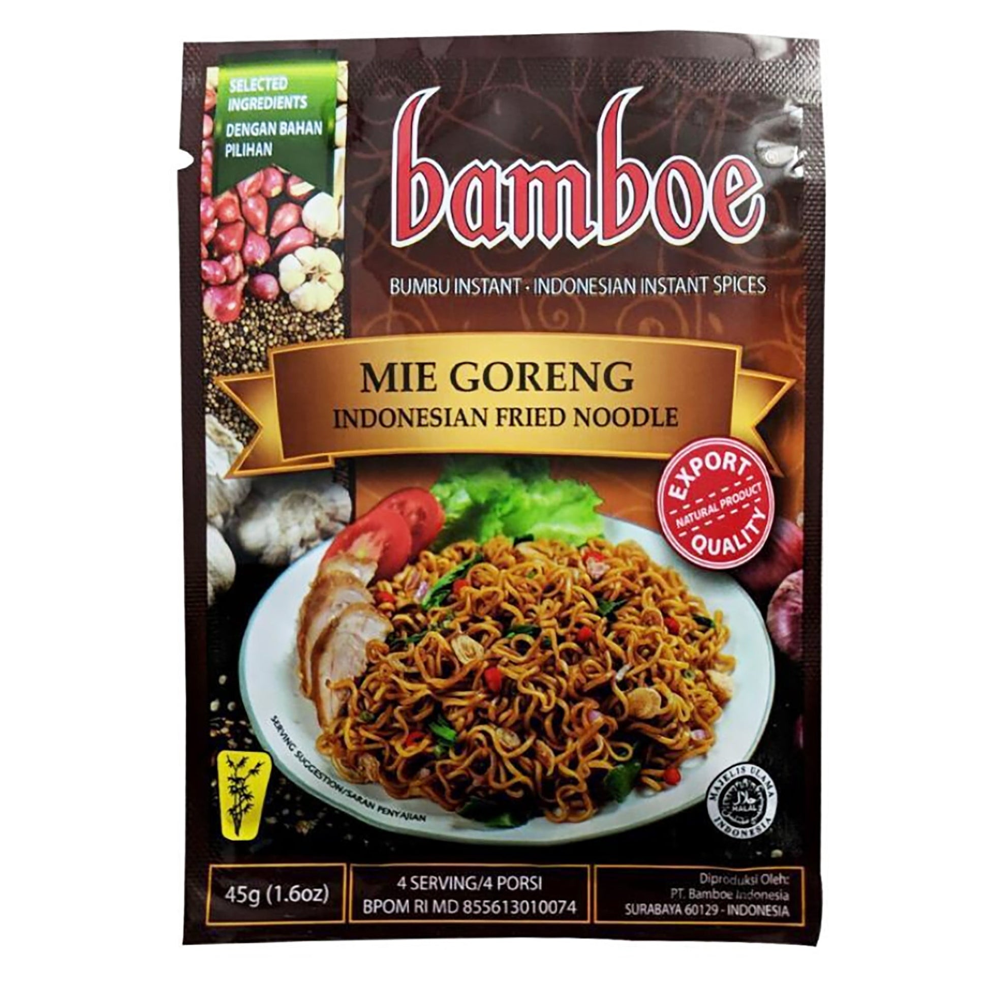 Front graphic image of Bamboe Indonesian Mix - Mie Goreng 1.6oz