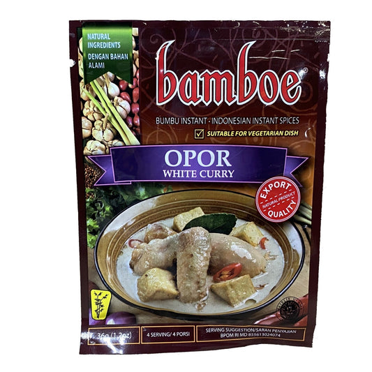 Front graphic image of Bamboe Indonesian Mix - Opor White Curry 1.2oz