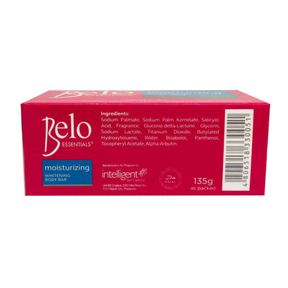 Side graphic view of Belo Moisturizing Whitening Body Bar Soap - Blue 4.76oz