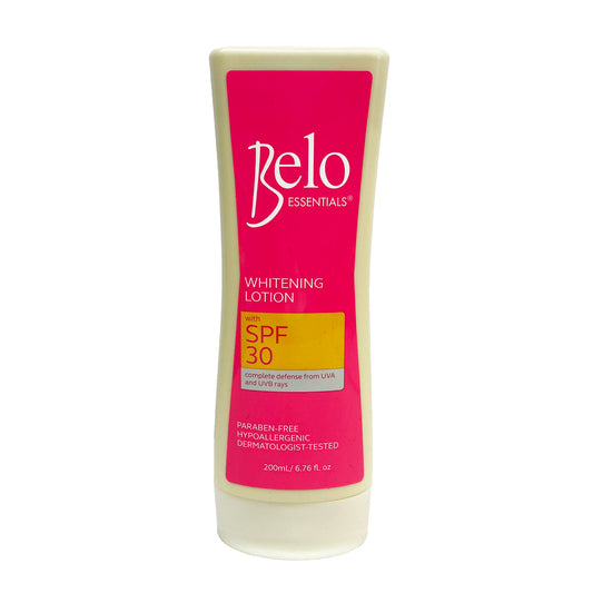 Front graphic view of Belo Whitening Lotion with SPF 30 - Pink 6.76oz