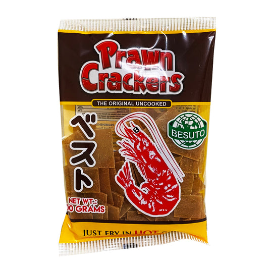 Front graphic image of Besuto Prawn Crackers 3.52oz (100g)