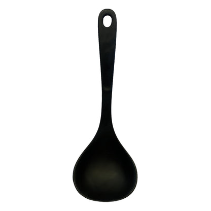 Front graphic view of Black Soup Ladle 8 Inches