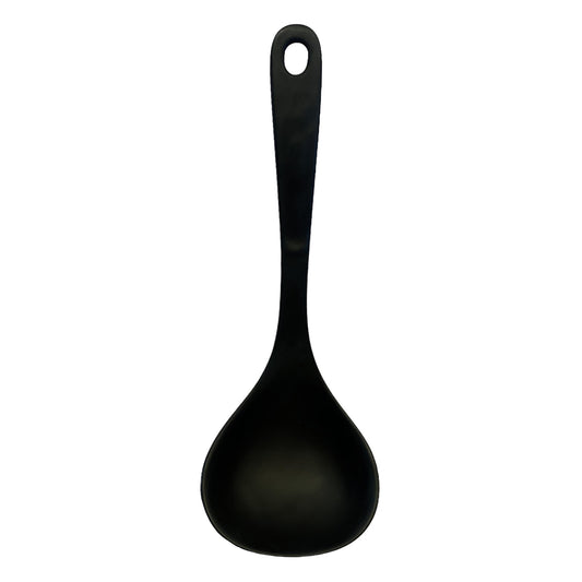 Front graphic view of Black Soup Ladle 8 Inches