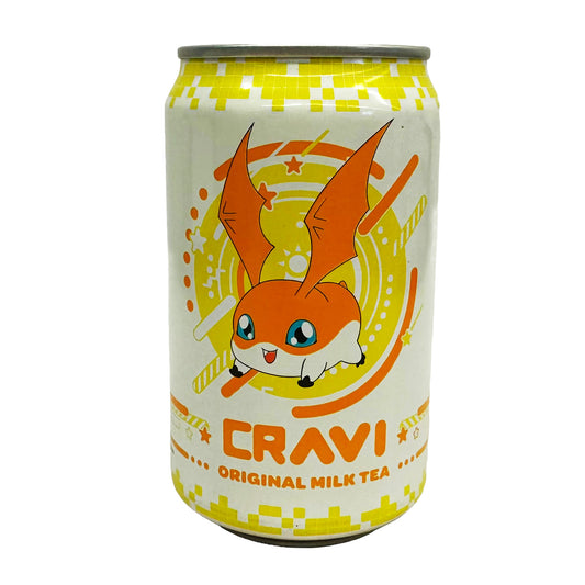 Front graphic image of CRAVI Digimon Original Milk Tea 10.65oz (315ml)