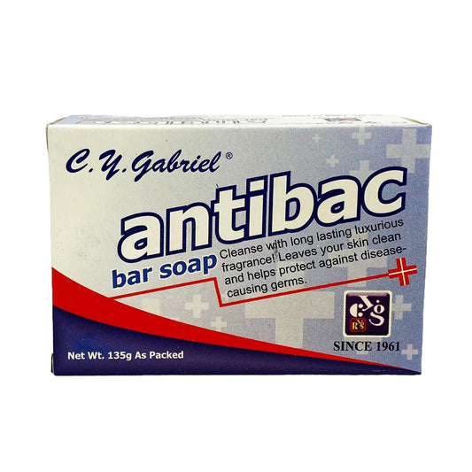 Front graphic view of CY Gabriel Antibac Bar Soap 4.76oz (135g)