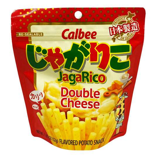 Front graphic image of Calbee Jagarico Flavor Potato Snack - Double Cheese 1.83oz (52g)