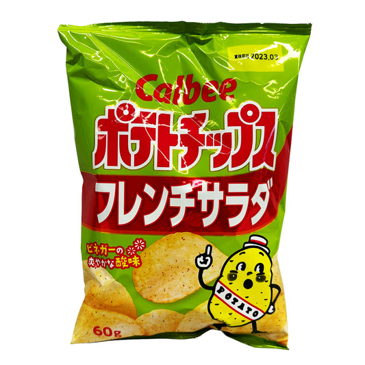 Front graphic image of Calbee Potato Chips French Salad 2.11oz