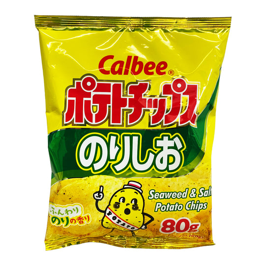 Front graphic image of Calbee Potato Chips Nori Salt Punch 2.80oz (80g)