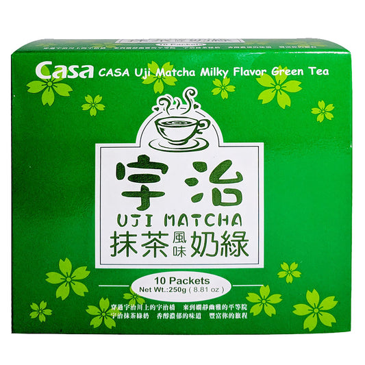 Front graphic image of Casa Milky Tea - Uji Matcha Flavor 8.81oz