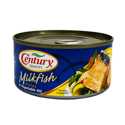 Front graphic image of Century Bangus Milkfish Fillet in Vegetable Oil 6.5oz (184g)