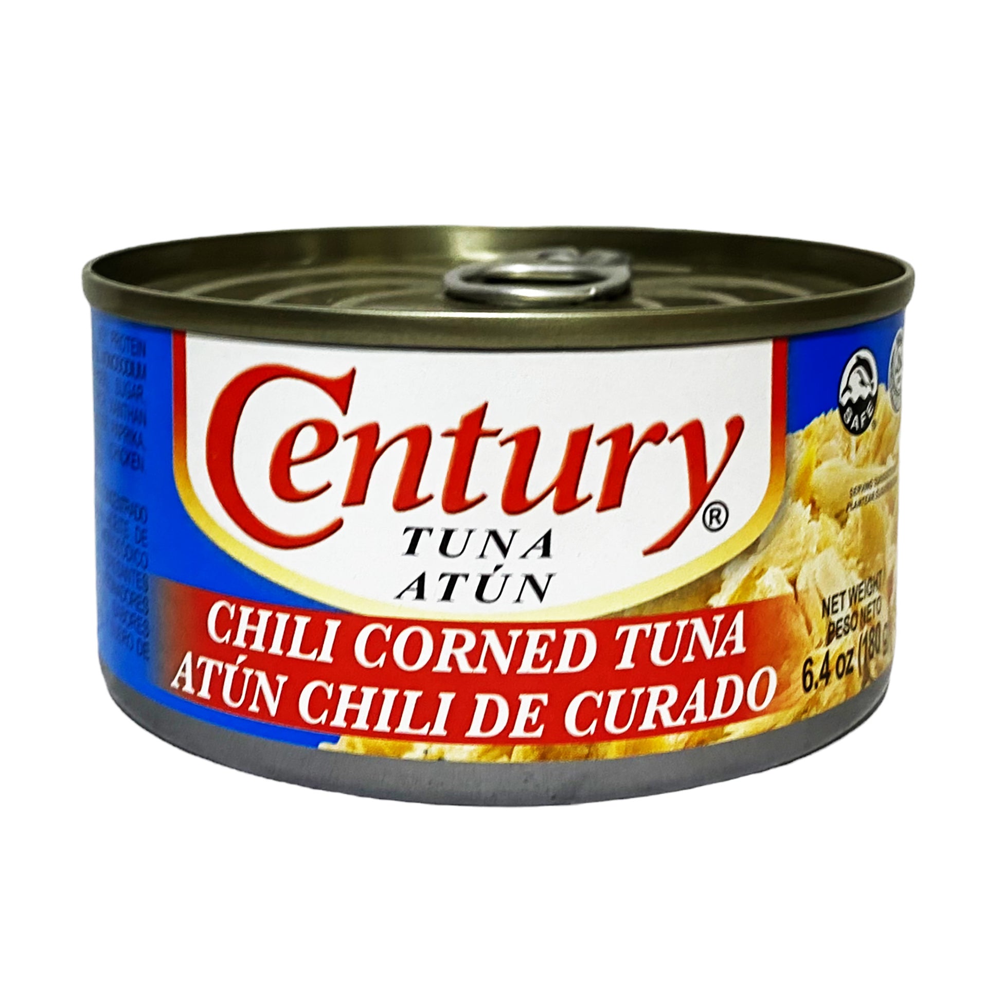 Front graphic image of Century Light Tuna - Chili Corned Tuna 6.4oz