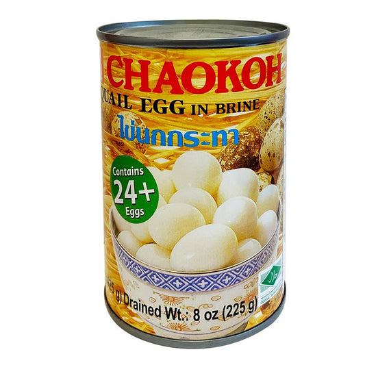 Front graphic image of Chaokoh Quail Eggs In Brine 15oz