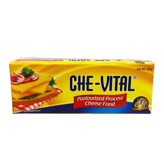 Front graphic view of Che-Vital Pasteurized Process Cheese 17.6oz