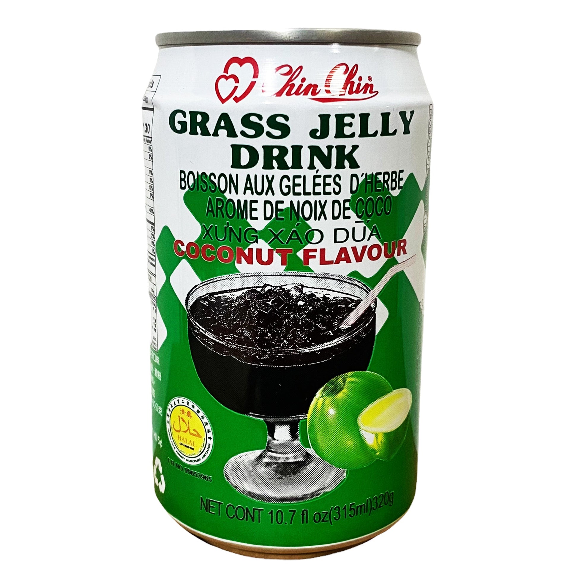 Front graphic image of Chin Chin Grass Jelly Drink - Coconut Flavor 11oz - 亲亲 仙草蜜 - 椰子口味 11oz