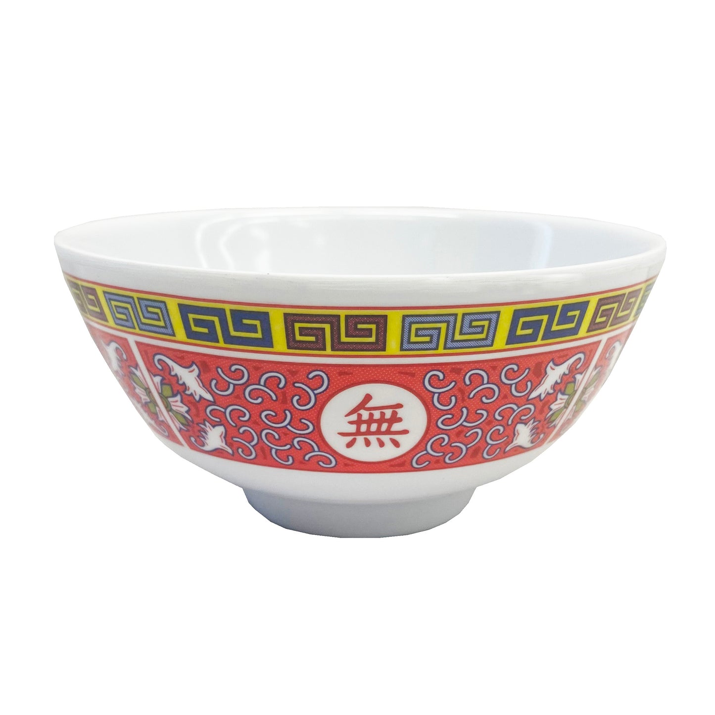 Front graphic view of Chinese Longevity Rice Bowl - Medium Side