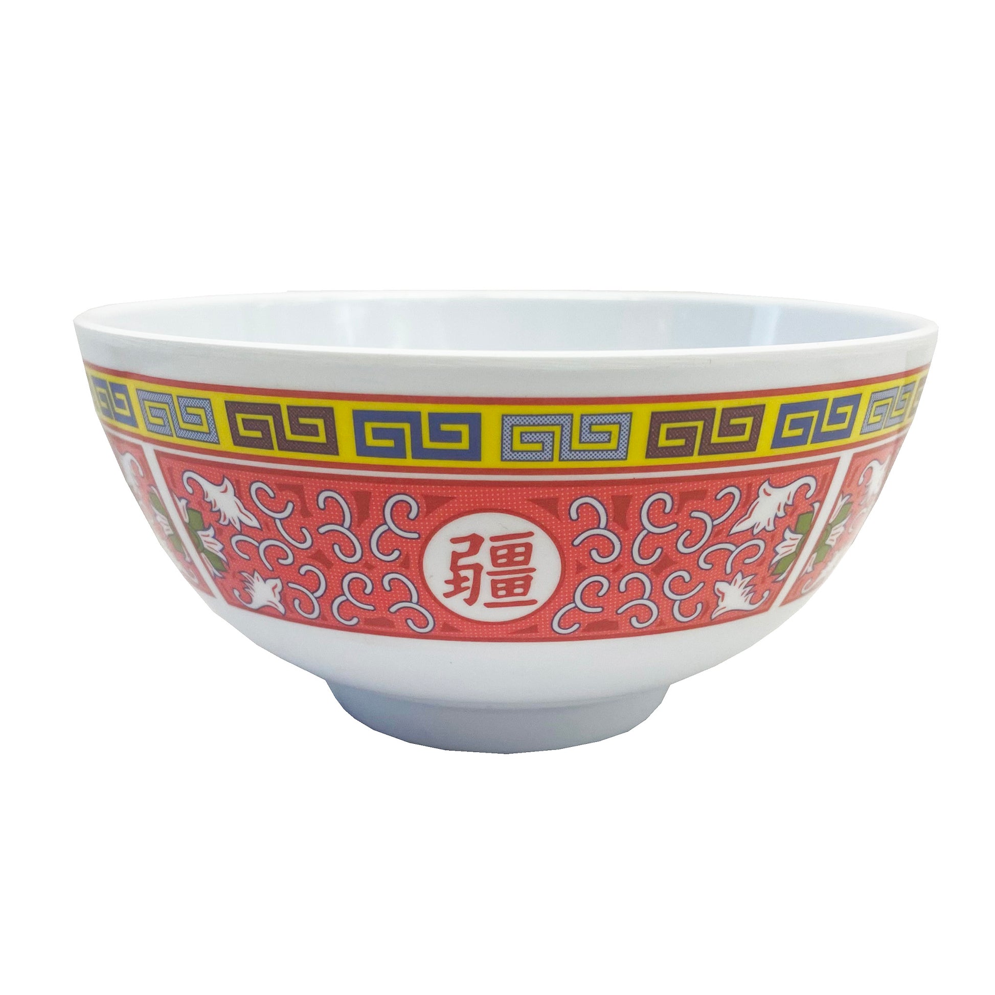 Front graphic view of Chinese Longevity Rice Bowl - Small Side