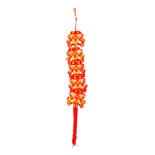 Front graphic image of Chinese New Year Hanging Ornament - 3D Twin Fish Tassel 40 inches