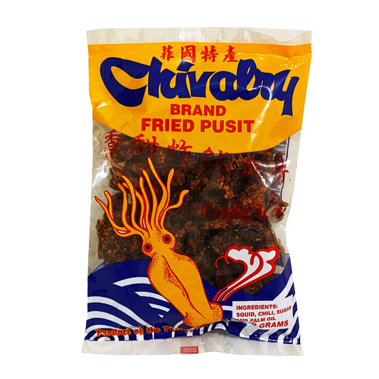 Front graphic image of Chivalry Fried Pusit (Squid) 5.29oz (150g)