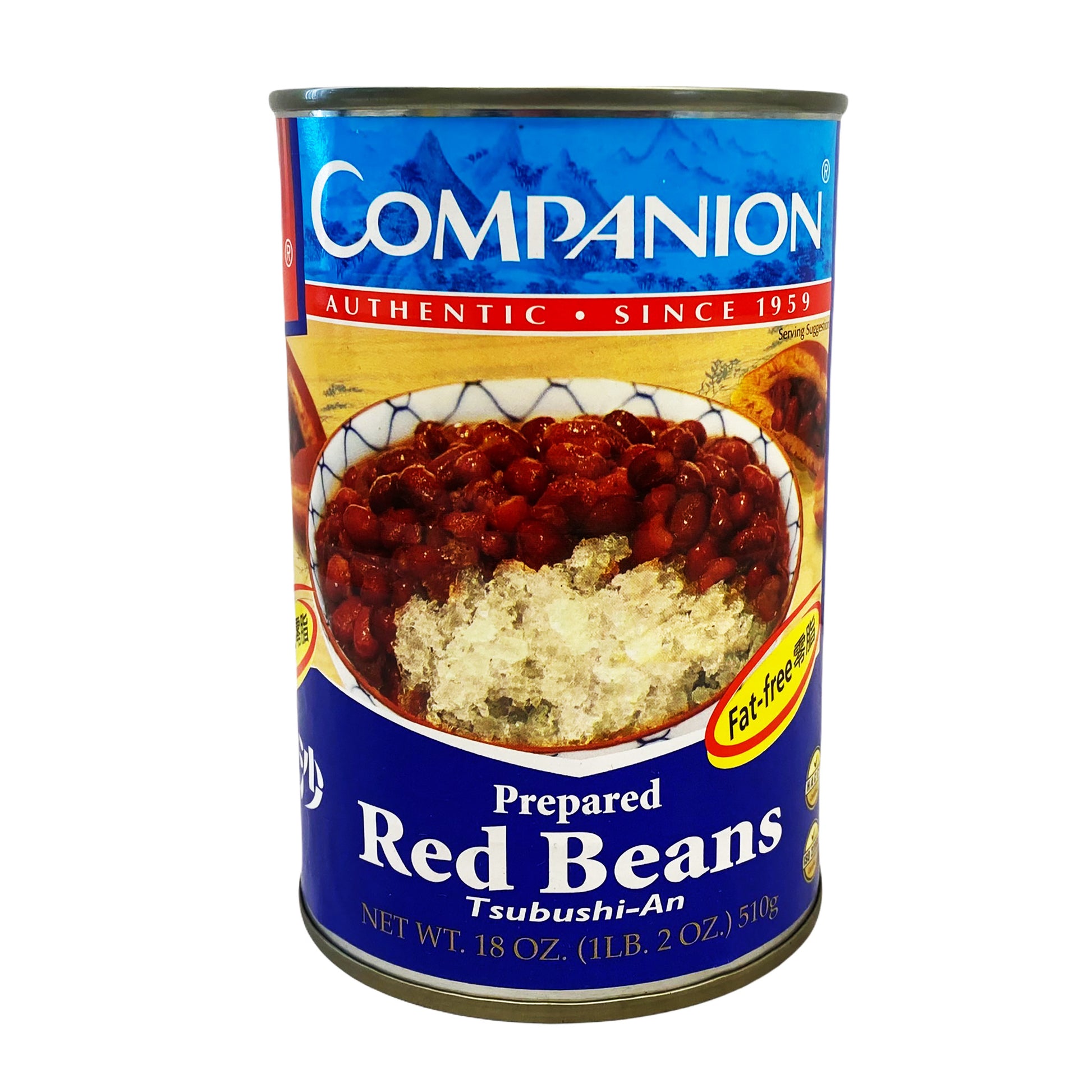 Front graphic image of Companion Fat-free Prepared Red Beans 18oz (510g) - 良友 零脂红豆沙 18oz (510g)