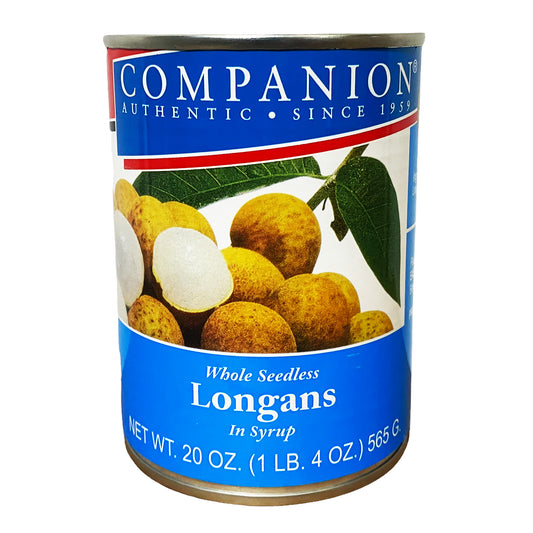 Front graphic image of Companion Longan In Syrup 20oz - 良友 糖水龙眼 20oz