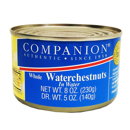 Front graphic image of Companion Whole Water Chestnuts in Water 8oz