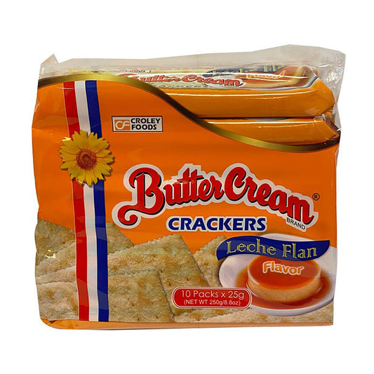 Front graphic image of Croley Foods Sunflower Crackers Butter Cream - Leche Flan 8.8oz