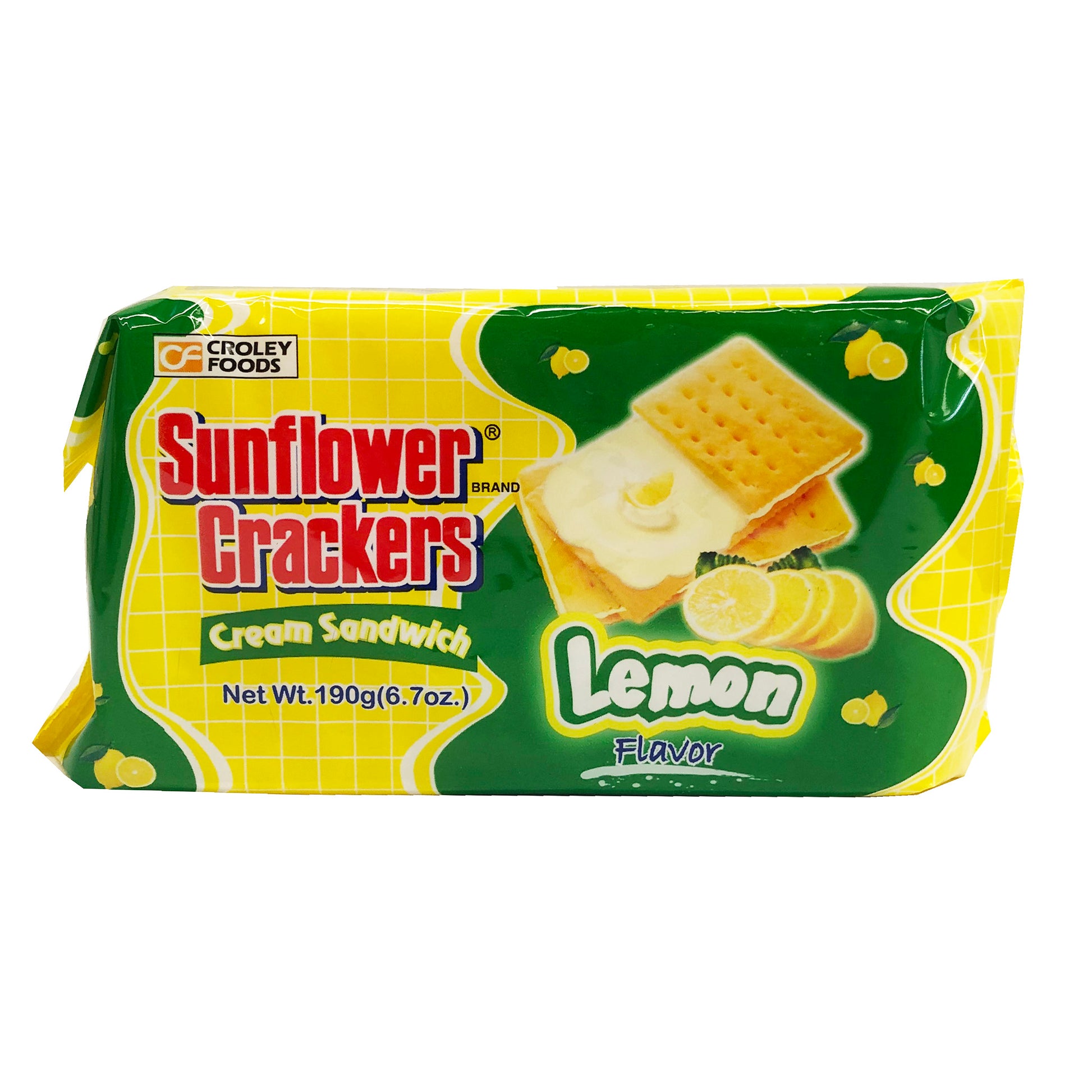 Front graphic image of Croley Foods Sunflower Crackers - Lemon Flavor 6.7oz