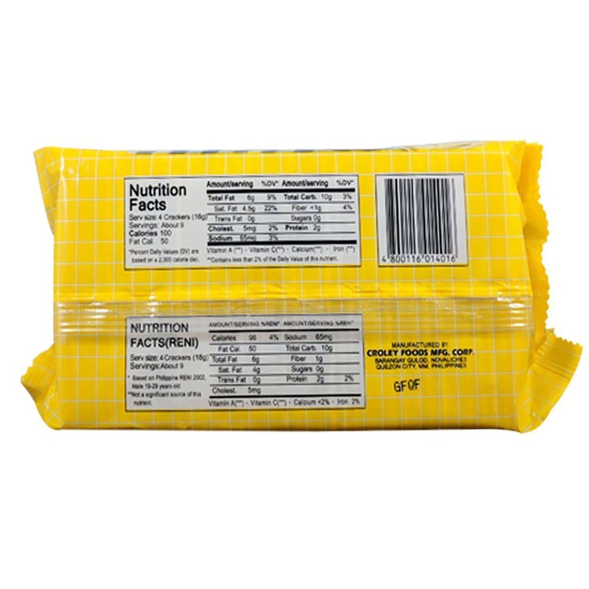 Back graphic image of Croley Foods Sunflower Crackers - Original Flavor 5.7oz