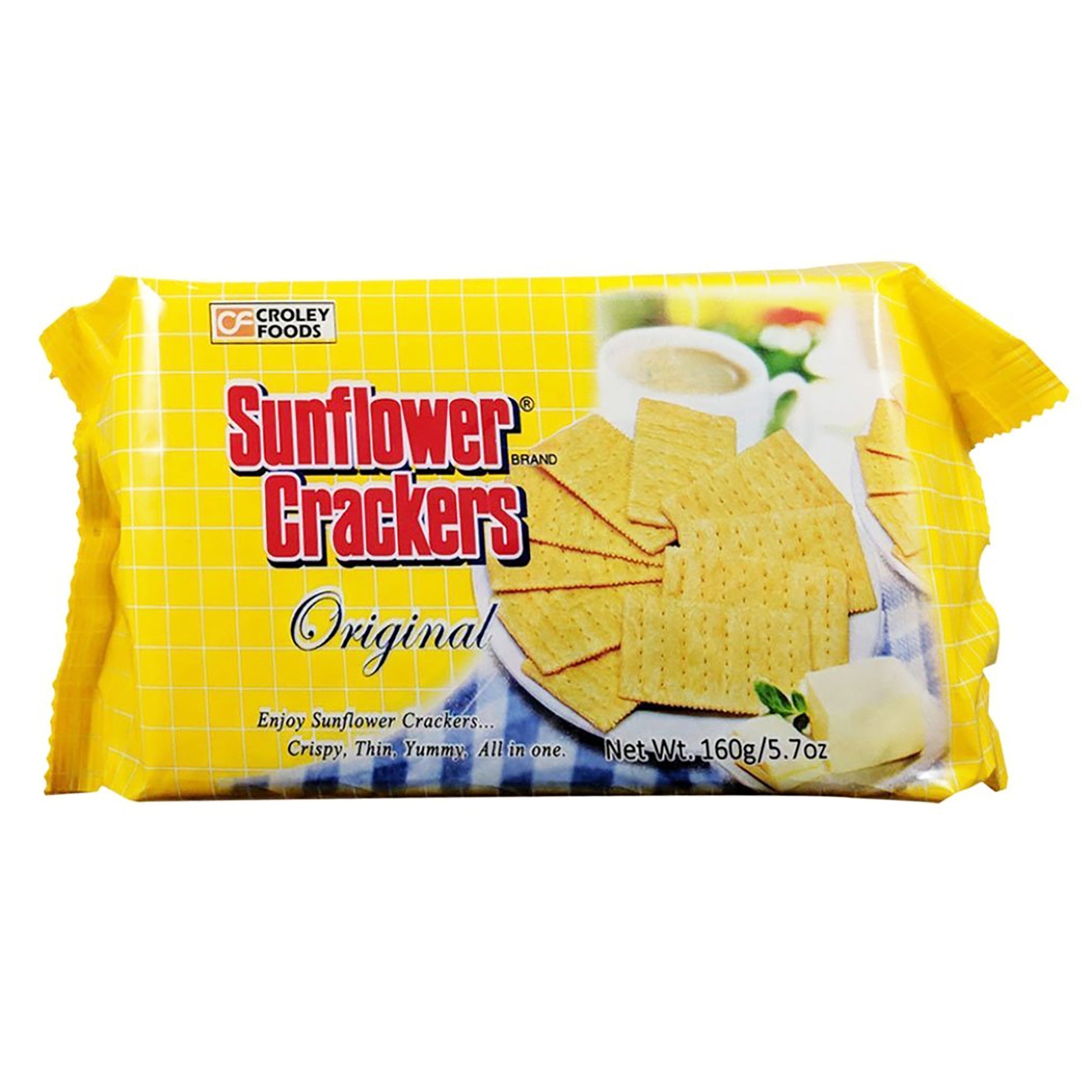 Front graphic image of Croley Foods Sunflower Crackers - Original Flavor 5.7oz