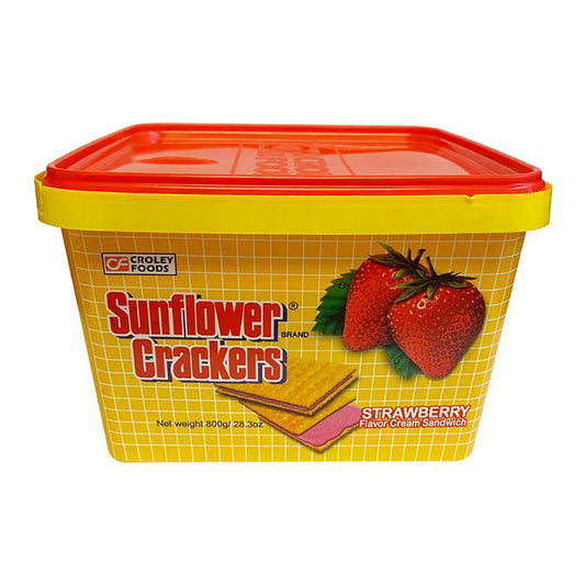 Front graphic image of Croley Foods Sunflower Crackers - Strawberry Flavor 28.2oz