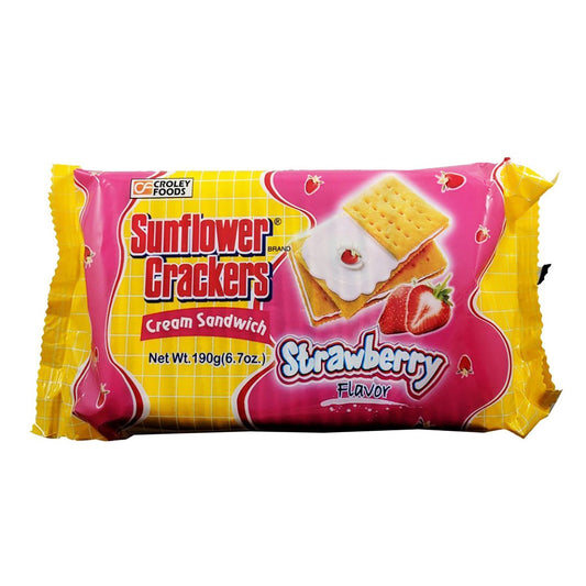 Front graphic image of Croley Foods Sunflower Crackers - Strawberry Flavor 6.7oz