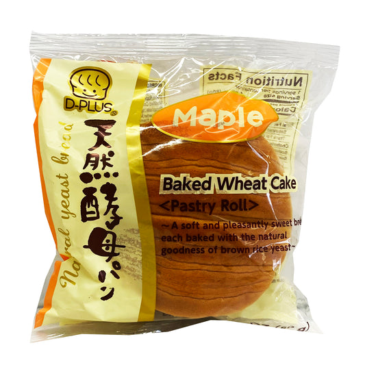 Front graphic image of D-Plus Baked Wheat Cake - Maple Flavor 2.82oz (80g)