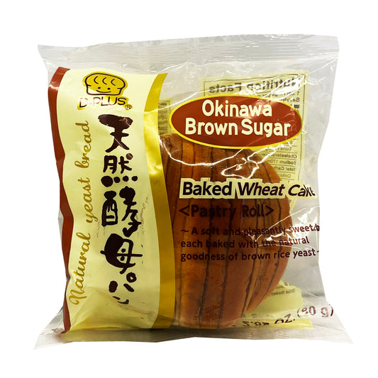Front graphic image of D-Plus Baked Wheat Cake - Okinawa Brown Sugar Flavor 2.82oz (80g)