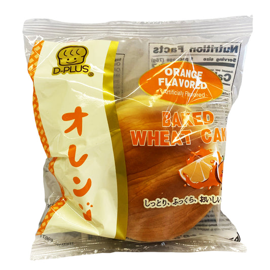Front graphic image of D-Plus Baked Wheat Cake - Orange Flavor 2.64oz (75g)