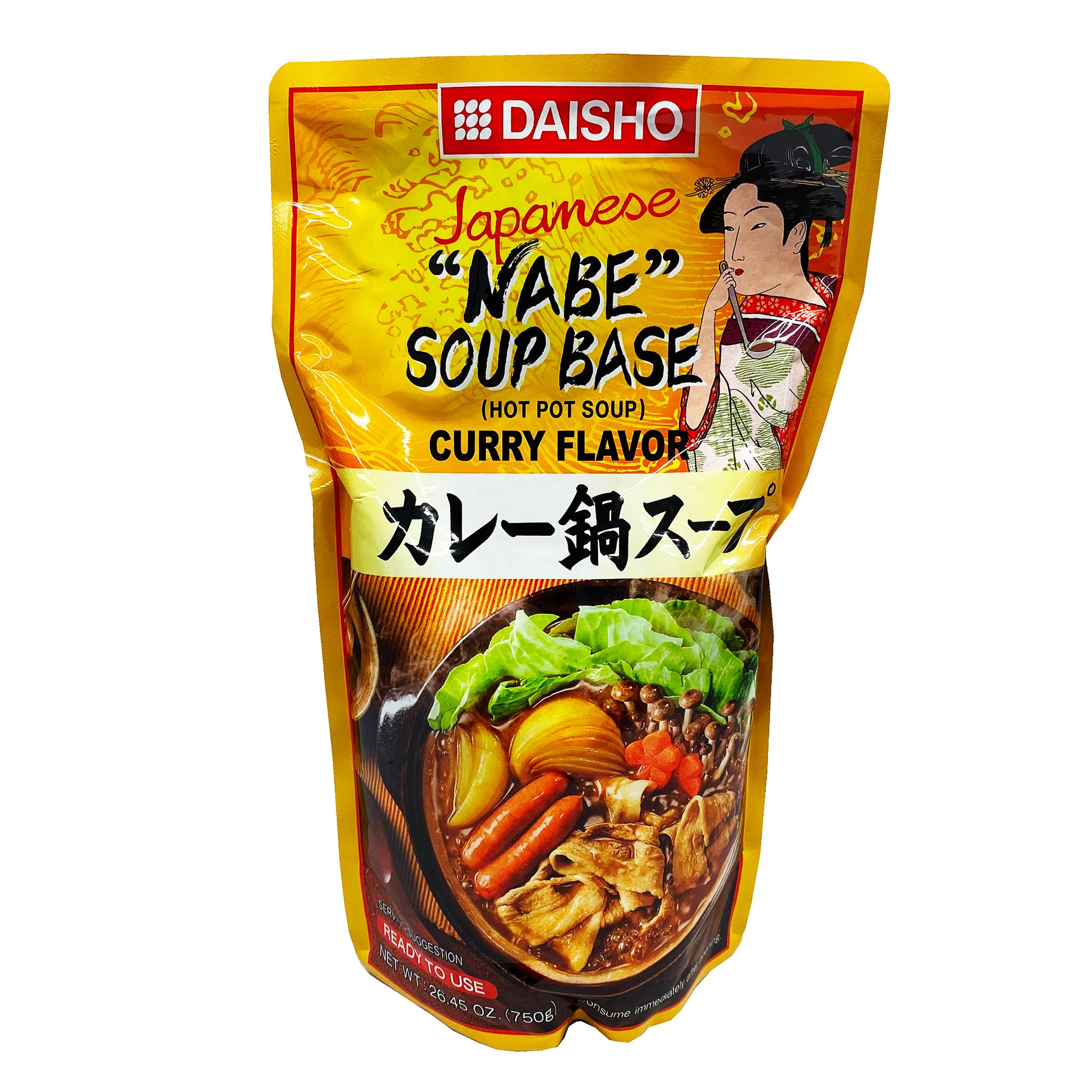 Front graphic image of Daisho Hot Pot Soup Base - Curry Flavor 26.45oz (750g)