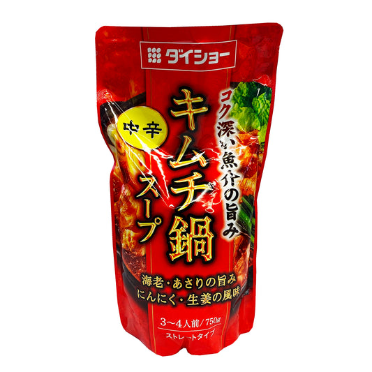 Front graphic image of Daisho Hot Pot Soup Base - Kimchi Flavor 26.45oz (750g)