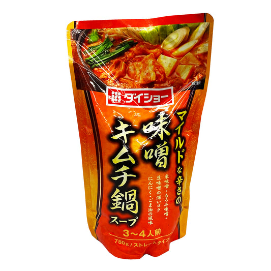 Front graphic image of Daisho Hot Pot Soup Base - Kimchi & Miso Flavor 26.45oz (750g)