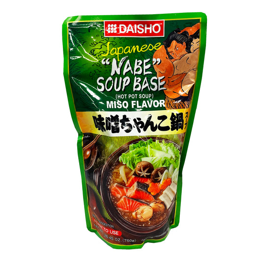 Front graphic image of Daisho Hot Pot Soup Base - Miso Flavor 26.45oz (750g)