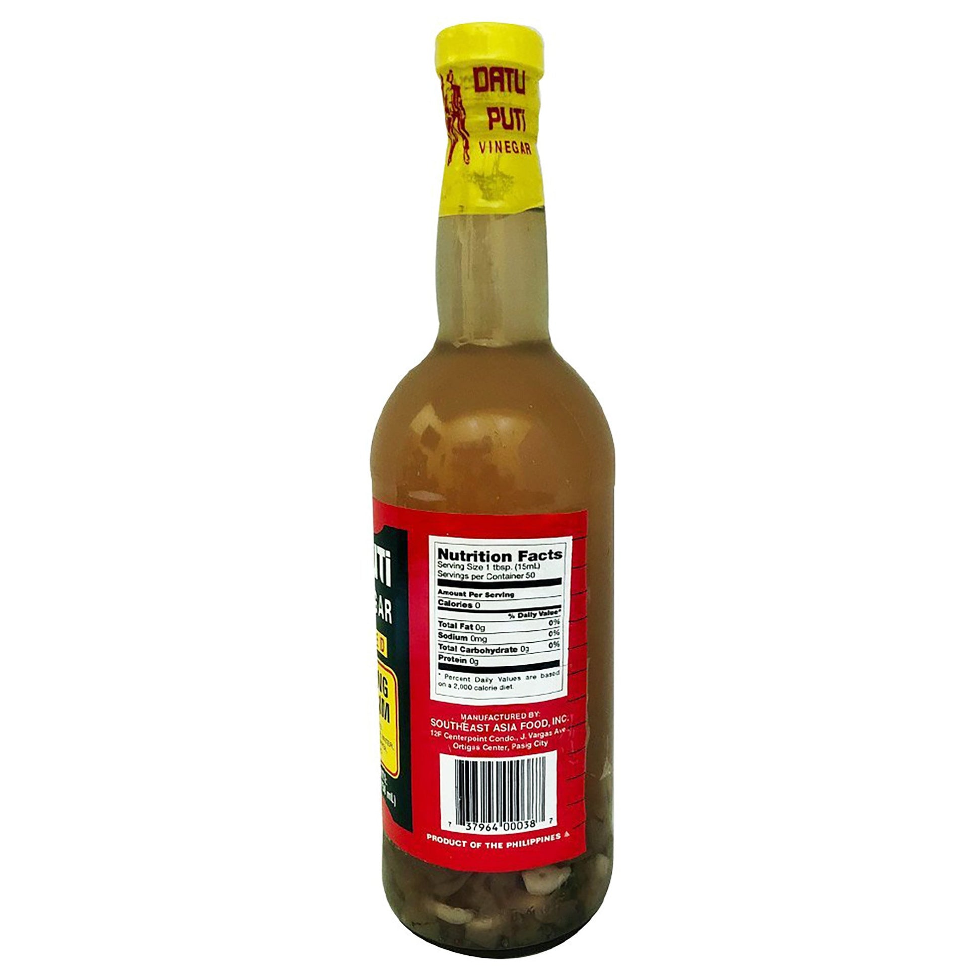 Back graphic image of Datu Puti White Vinegar Spiced 25oz