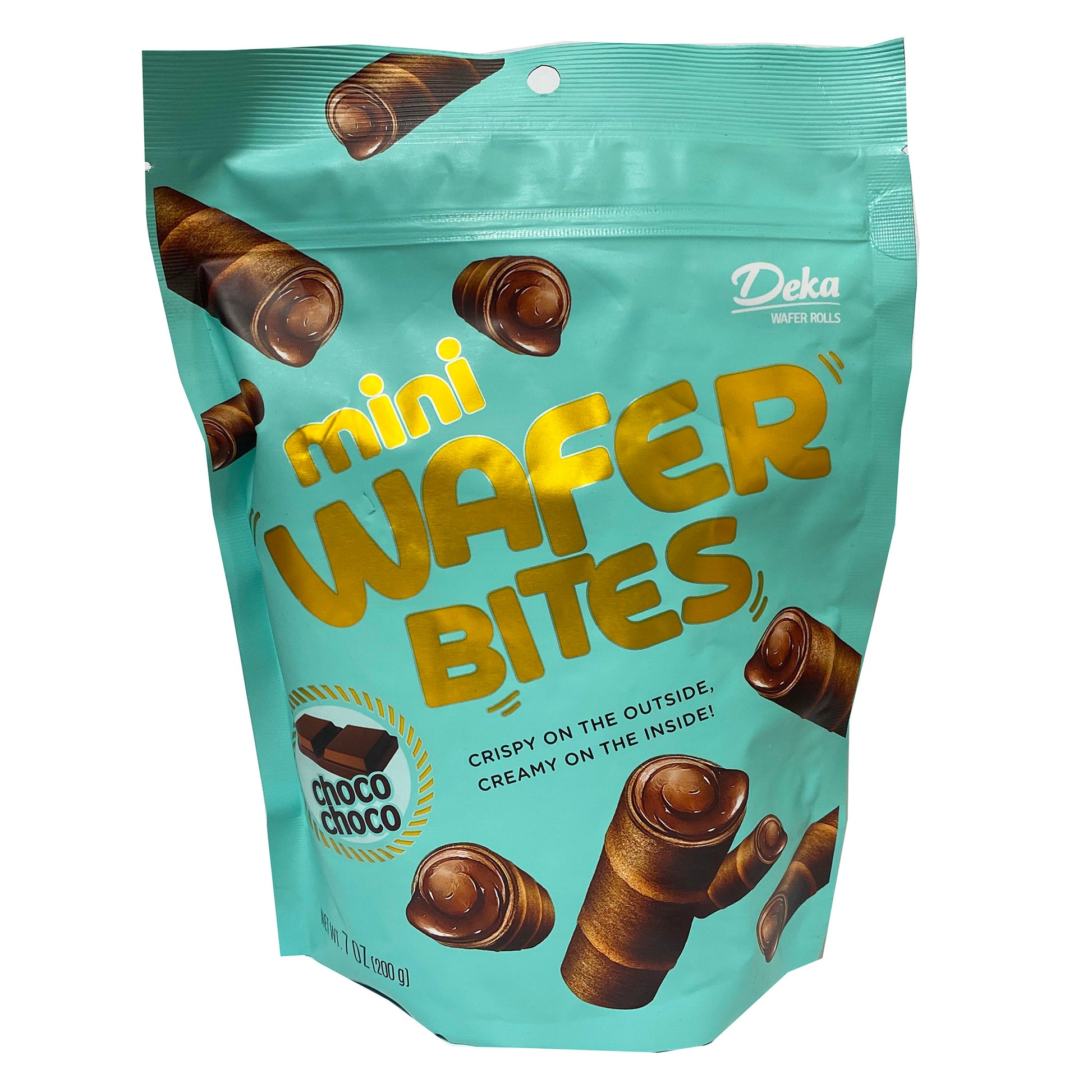 Front graphic image of Deka Wafer Bites Choco Choco Flavor 7oz